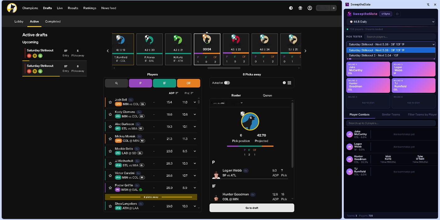 The draft selector for multiple drafts of the same type